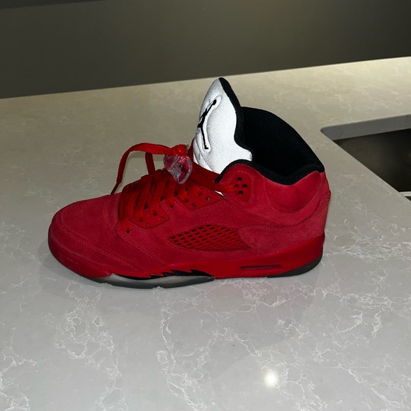 Jordan 5 Red Suade - Picture 4 of 11